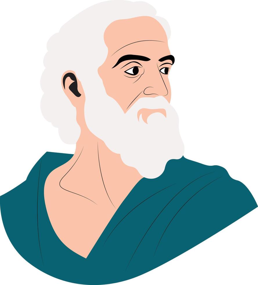 Alcinous portrait hand drawn vector
