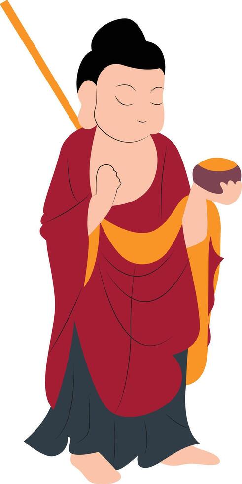 Buddha hand drawn vector