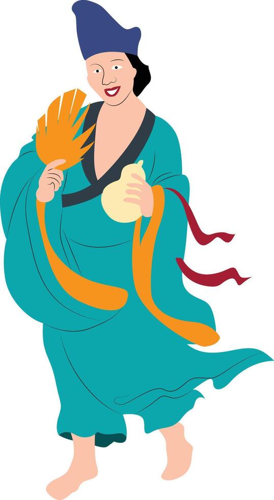 Chan Buddhist monk vector