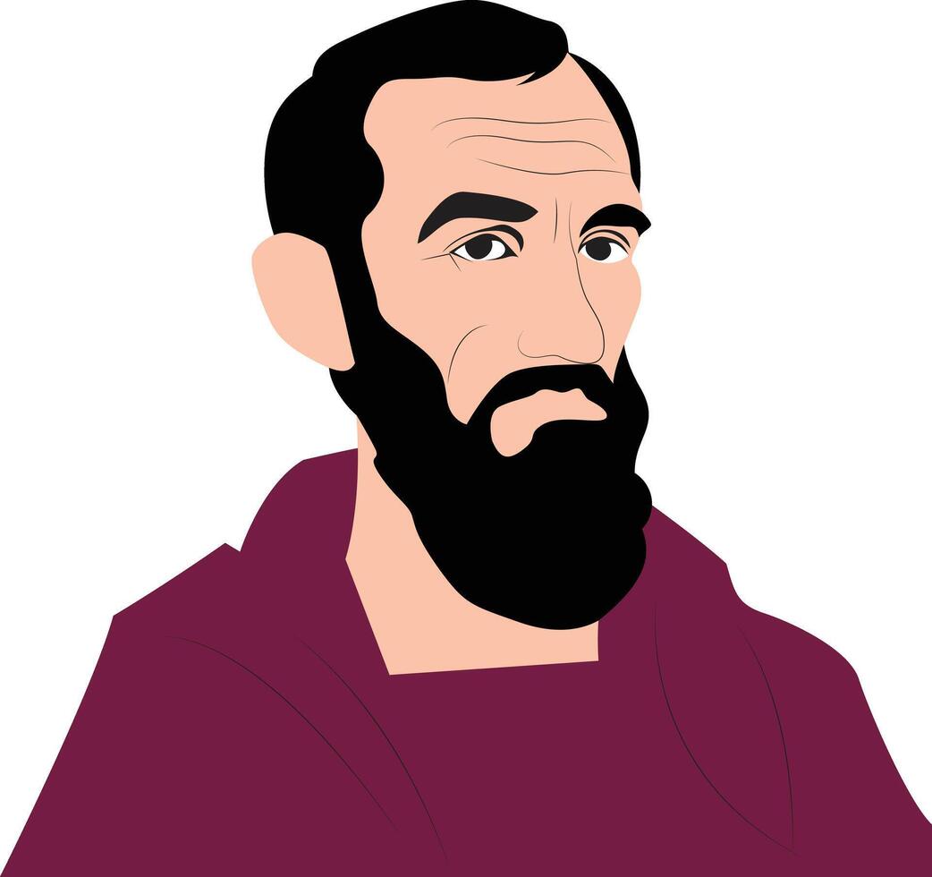 Clement of Alexandria portrait vector