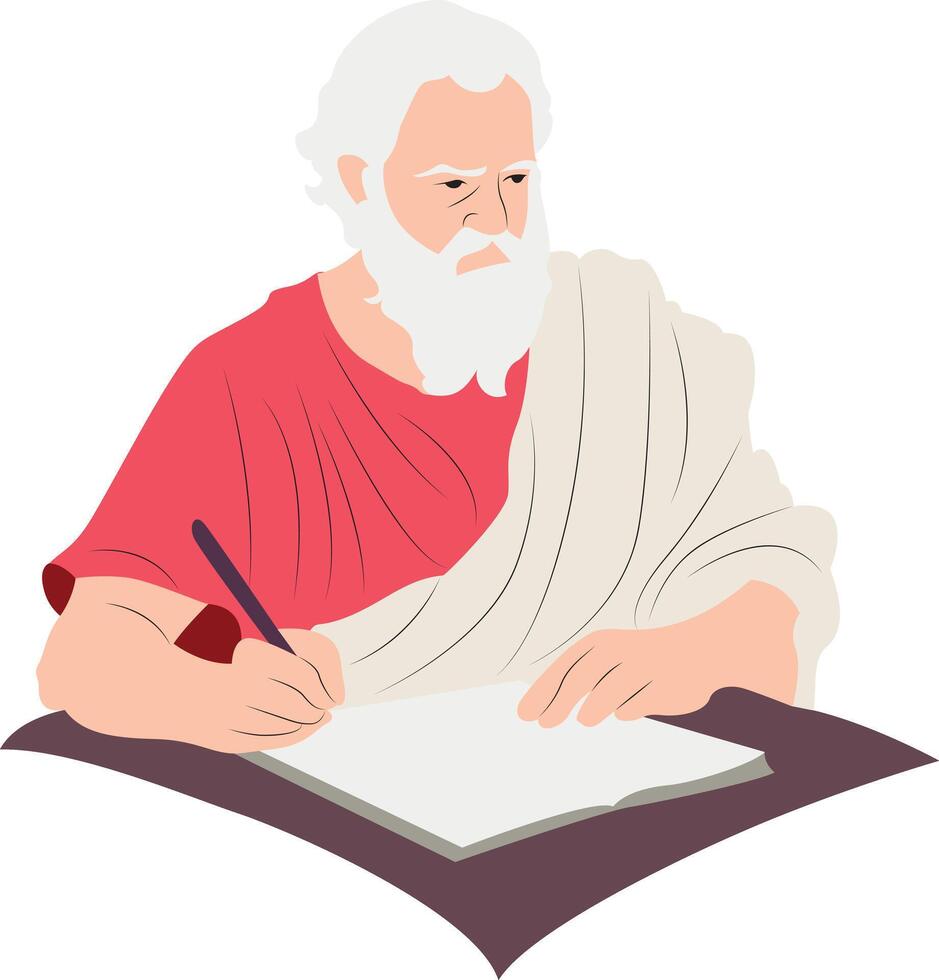 Dionysius the Renegade writing portrait vector