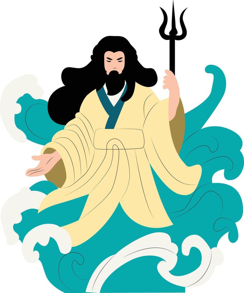 Gong Gong God of Water Disasters vector