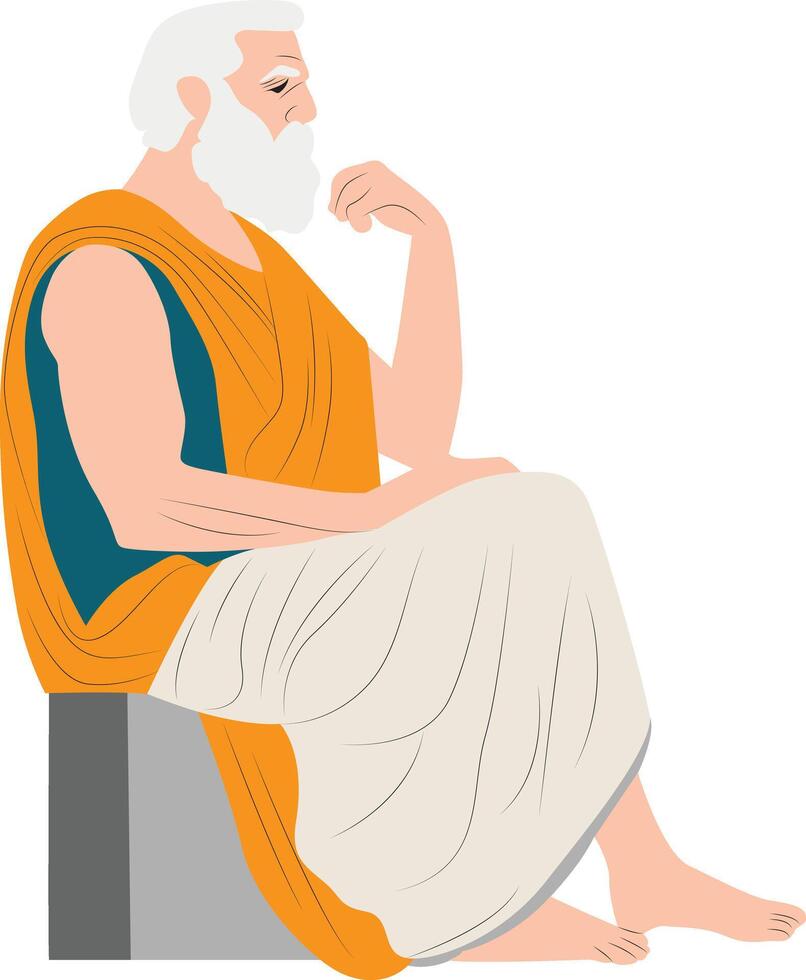 Metrodorus of Lampsacus the elder thinking vector