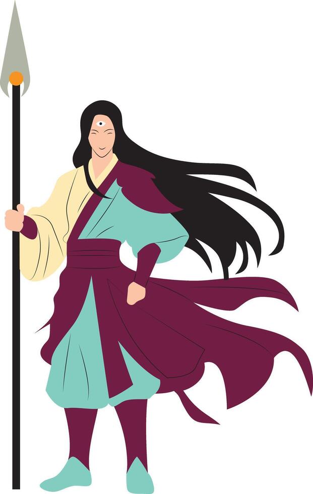 Erlang Shen hand drawn vector