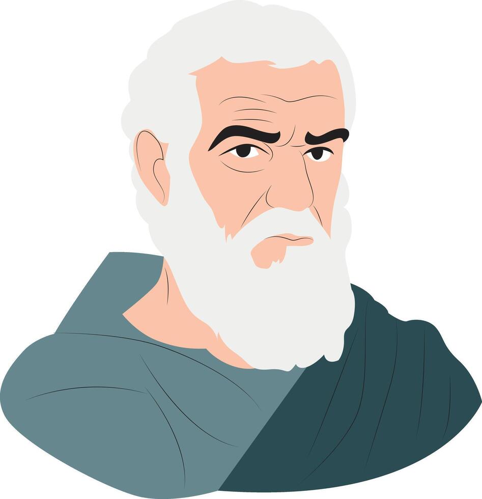 Numenius of Apamea portrait vector