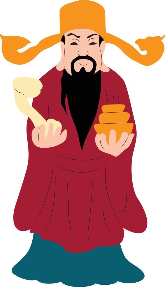 Lu god hand drawn vector