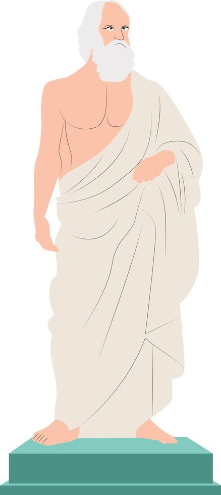 Heraclides Ponticus statue fullbody vector