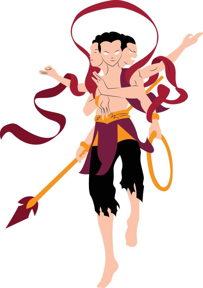 Nezha, Chinese legend vector