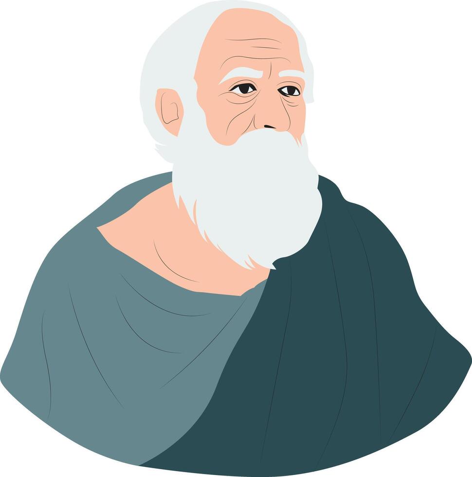 Metrodorus of Lampsacus the elder portrait vector