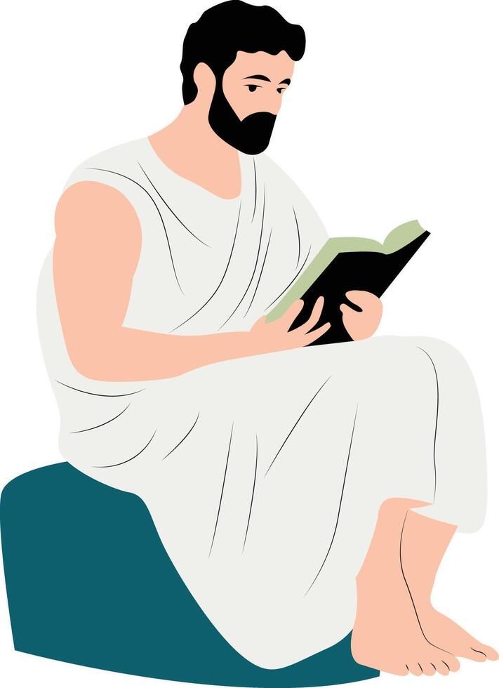Moderatus of Gades reading book vector