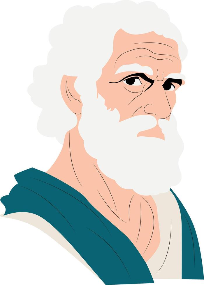 Praxiphanes portrait hand drawn vector
