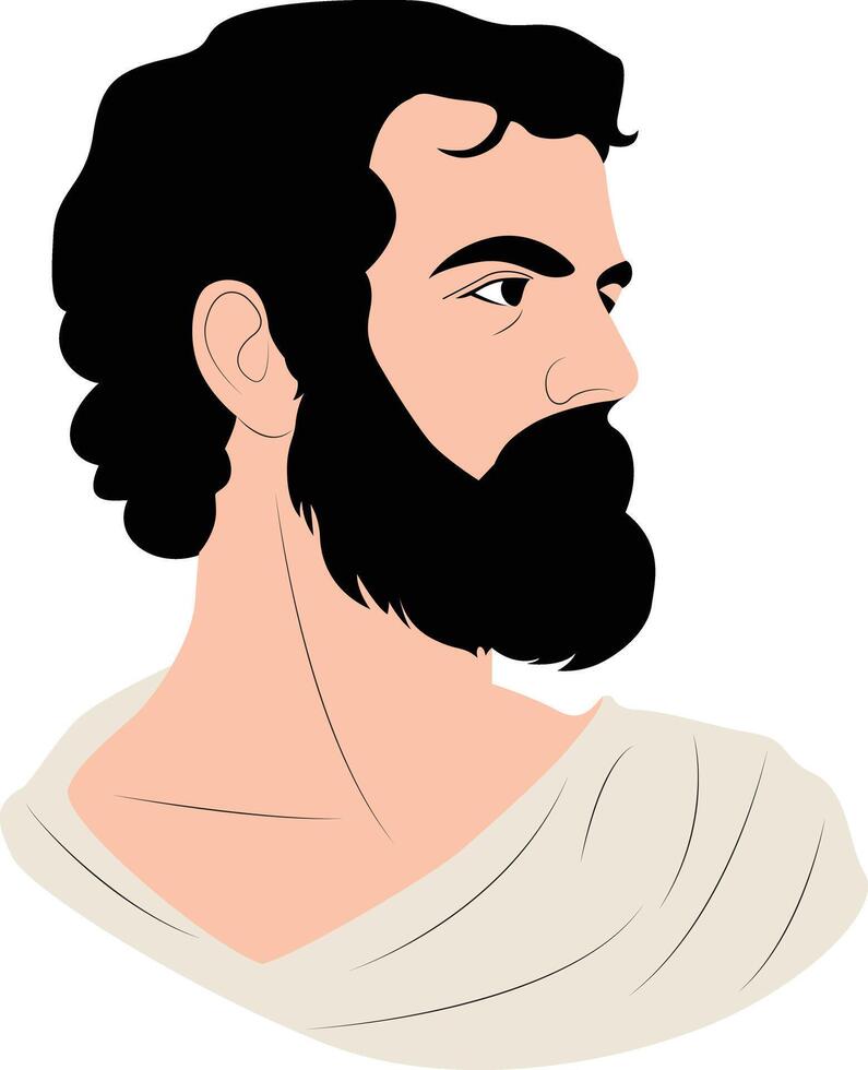 Thrasyllus portrait hand drawn vector