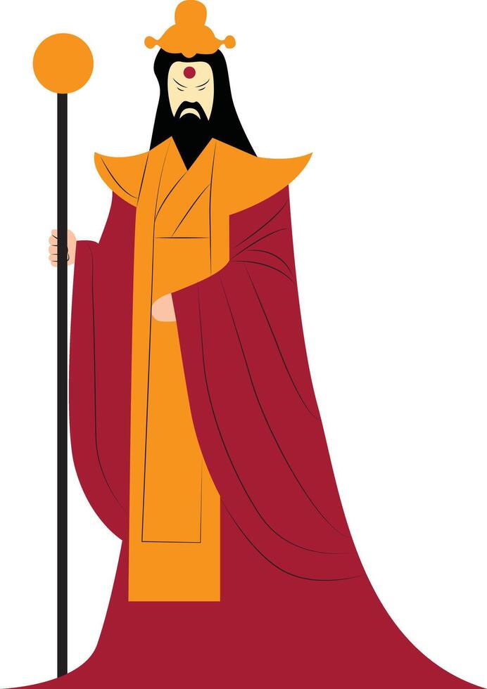 Yama, king of hell vector