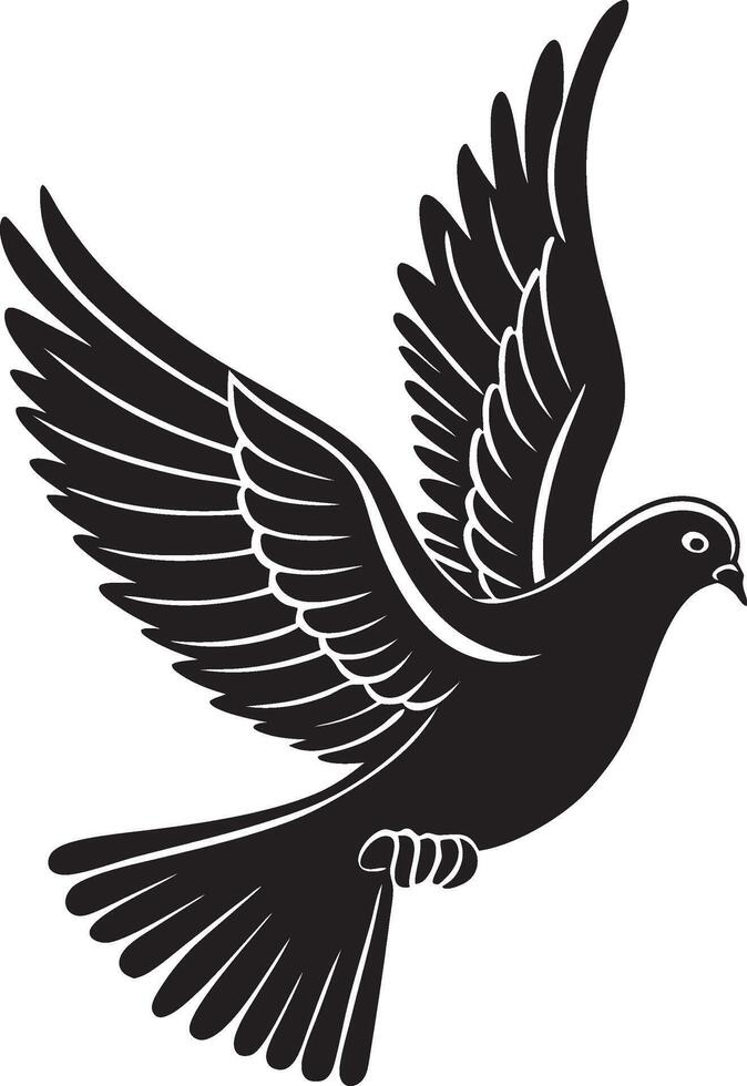 illustration of a flying dove vector