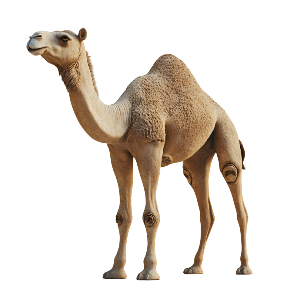3D render of a detailed camel png