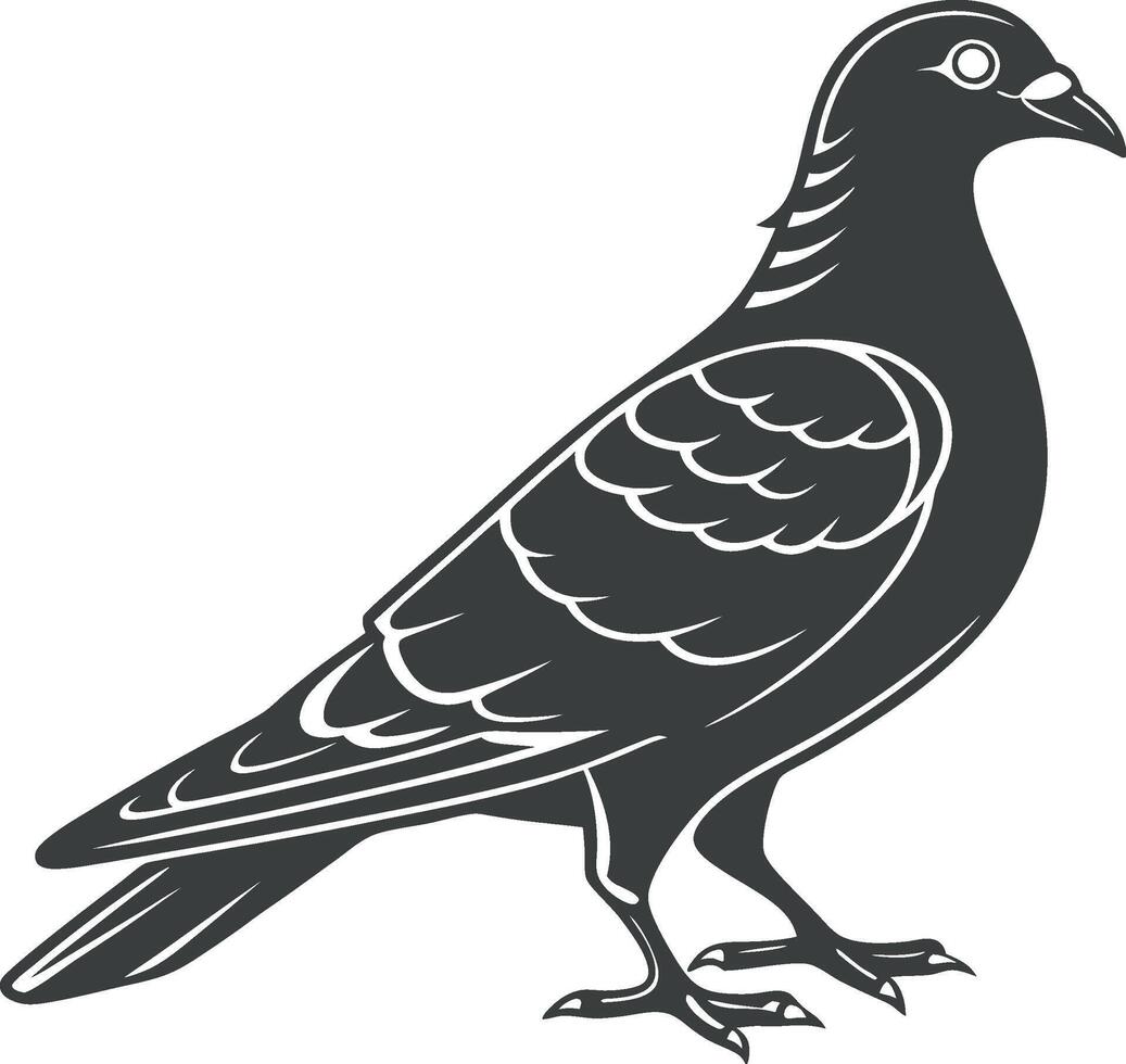 Minimalist Dove Silhouette vector