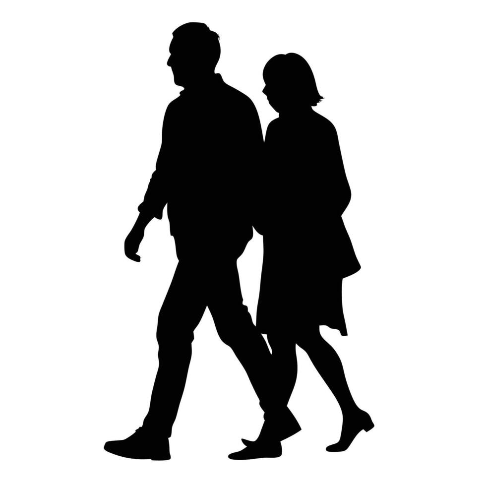 Romantic pair taking a walk artwork vector