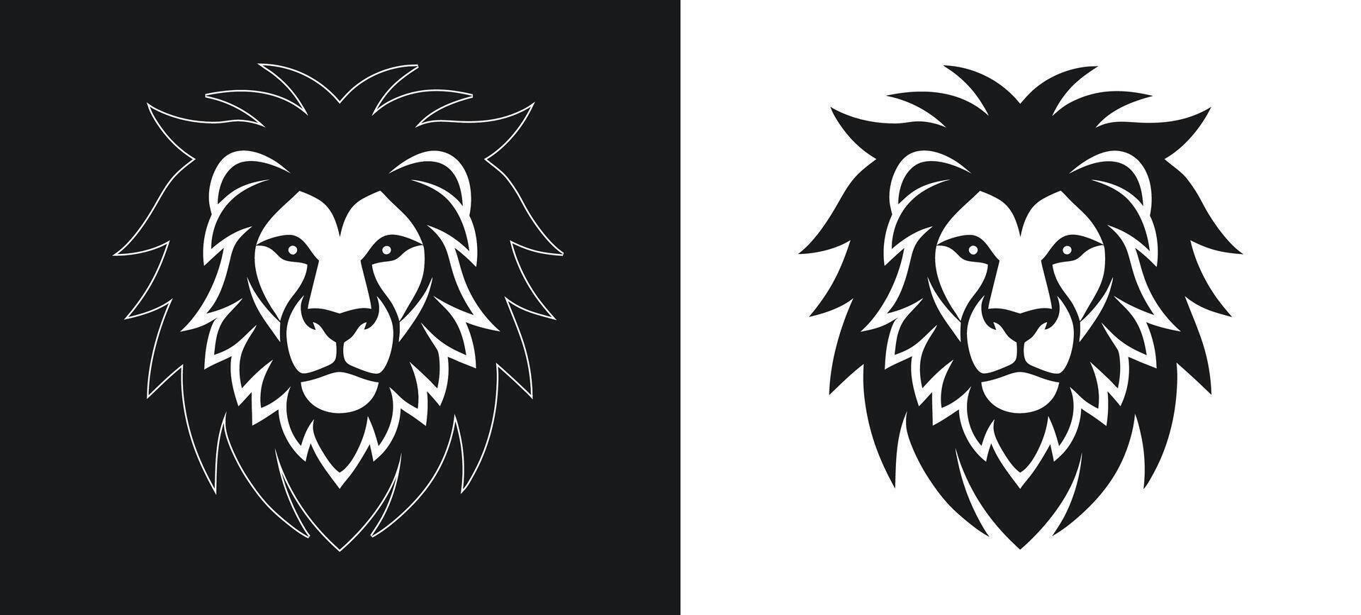 Lion silhouette illustration for branding. vector