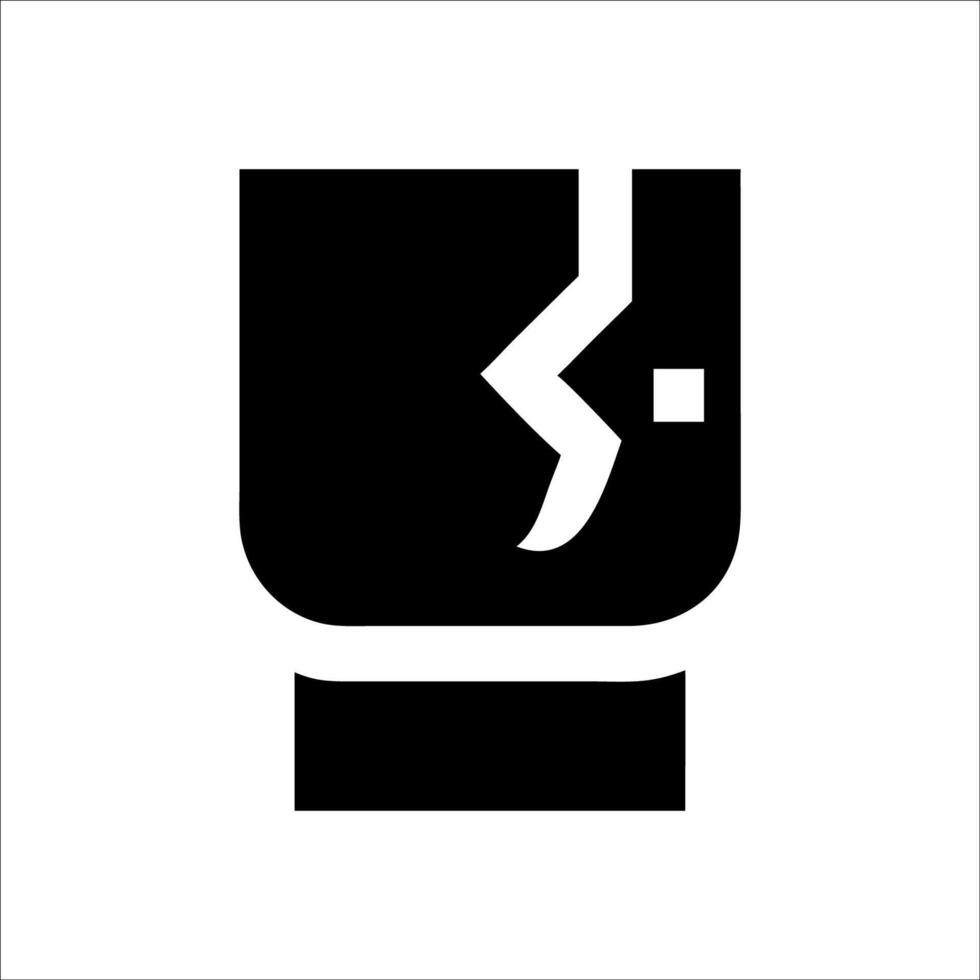 Broken glass icon vector