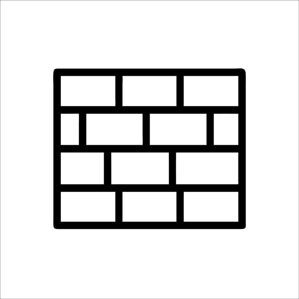Brick wall icon or Seamless pattern of bricklaying vector