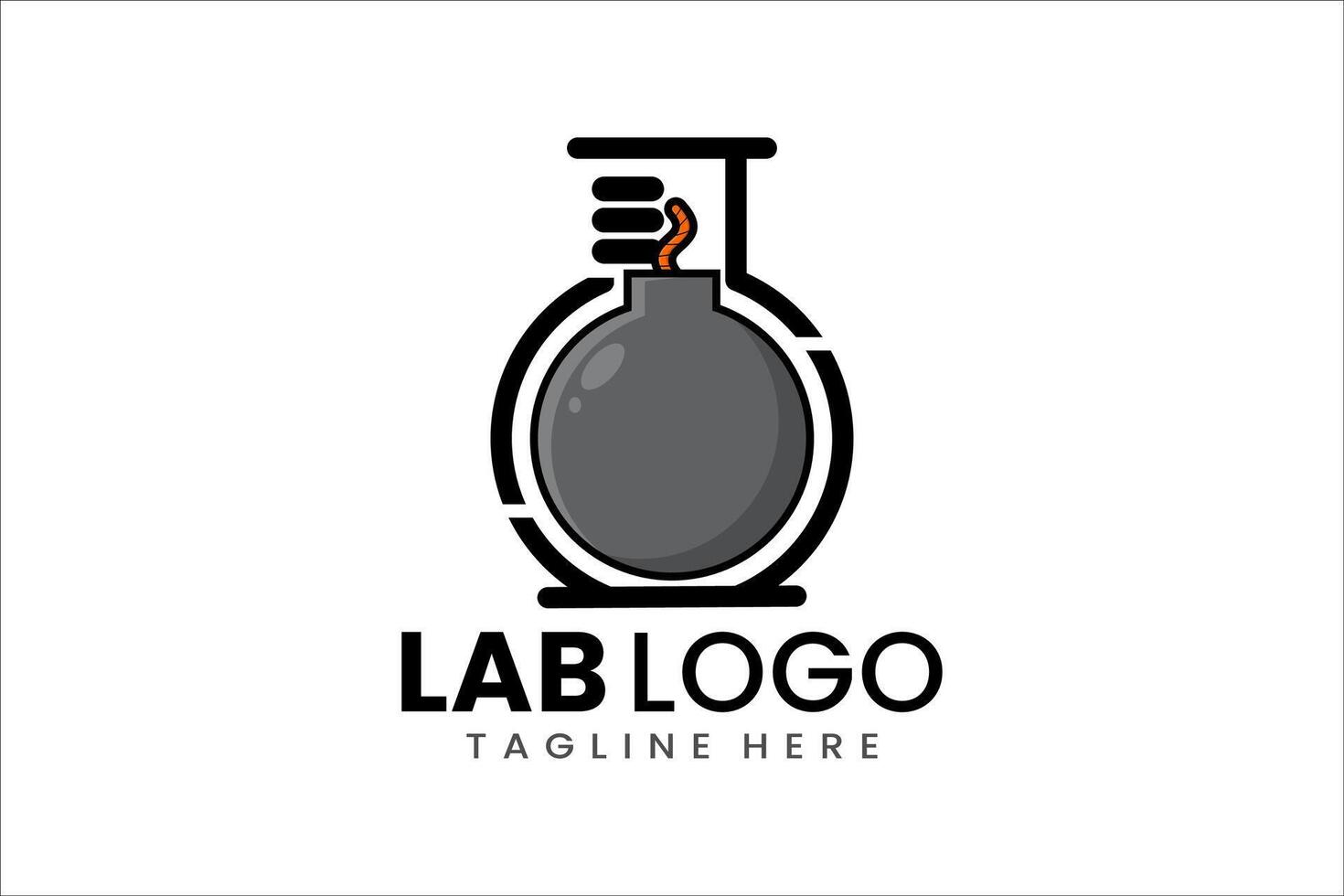 Innovative Lab Bomb Logo for Branding design vector