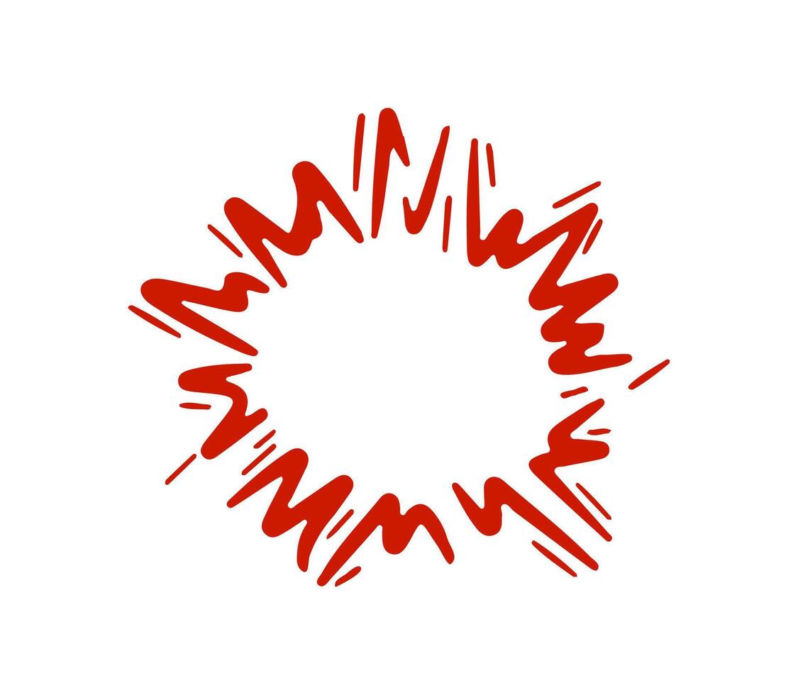 Doodle boom effect. red comic bomb explosion. Hand drawn energy hit, speed crash with sparks. Power action elements set for manga and anime. vector