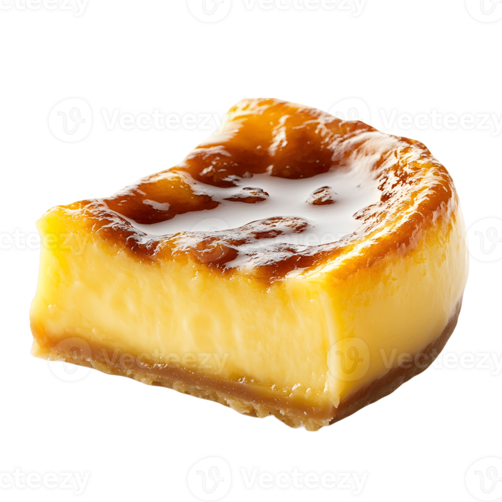 A serving of creme brulee with a caramelized sugar crust png