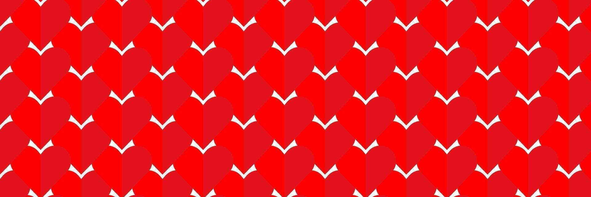 A red and white pattern with a heart shape. Valentine's day abstract geometric seamless pattern bauhaus. vector