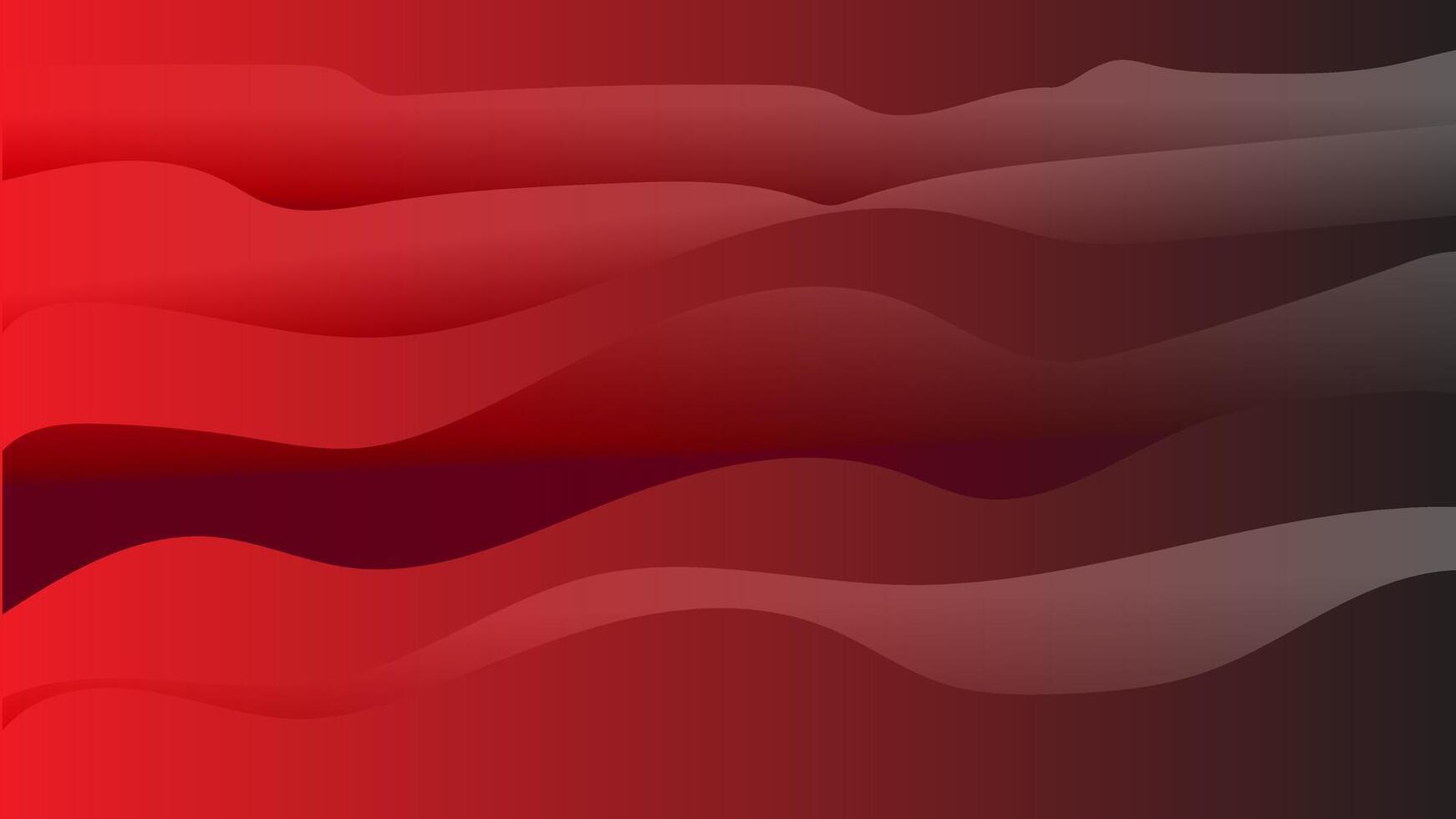 Red wavy abstract background wallpaper vector