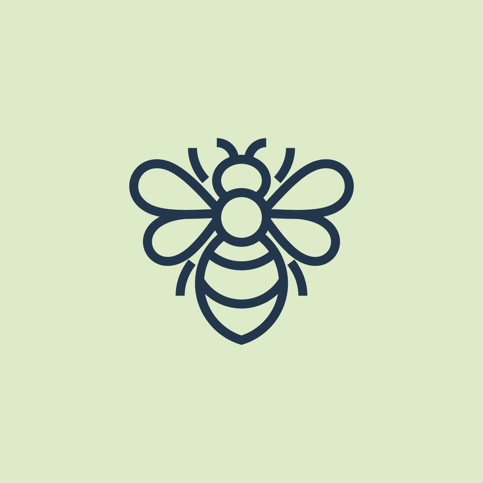 Artistic Bee Logos for Visual Appeal vector
