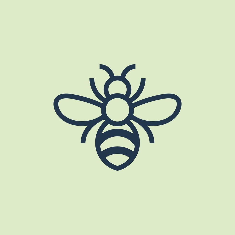 Simple Bee Logos for Minimalist Designs vector