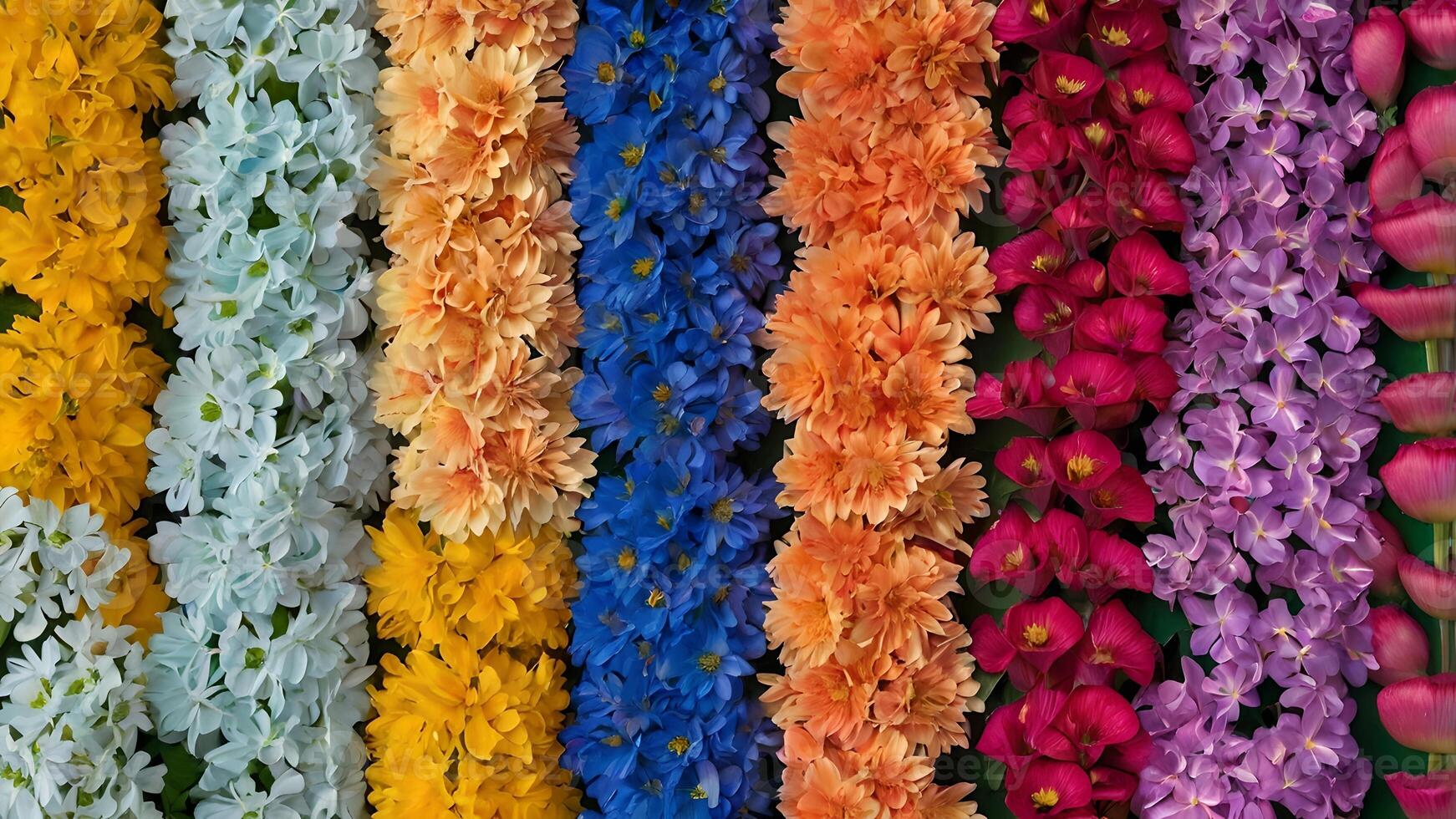 Colorful Flower Panel Vertical Background photo