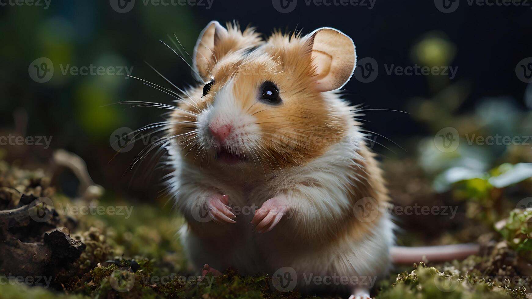 Adorable Hamster Posing in a Natural Setting photo