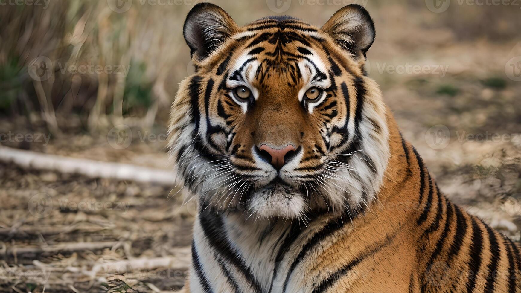 Majestic Tiger Portrait in Natural Habitat photo