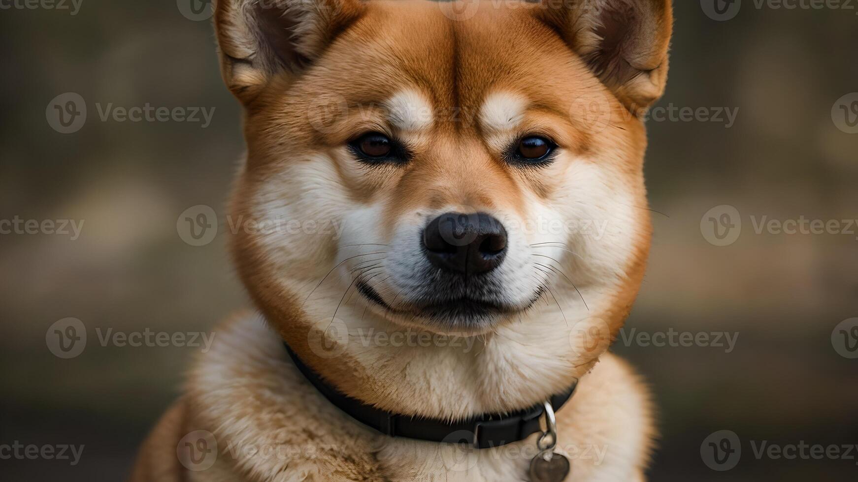 Calm Shiba Inu Portrait in Natural Setting photo
