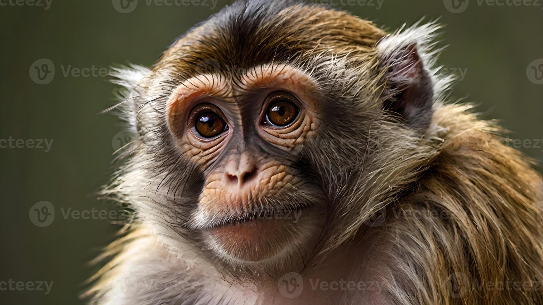 Adorable Young Monkey Closeup Portrait photo