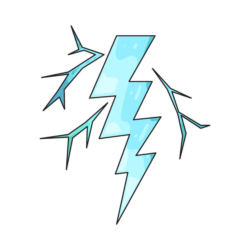 Illustration of lightning bolt vector