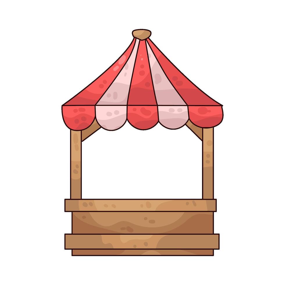 Illustration of Medieval Market Stall vector