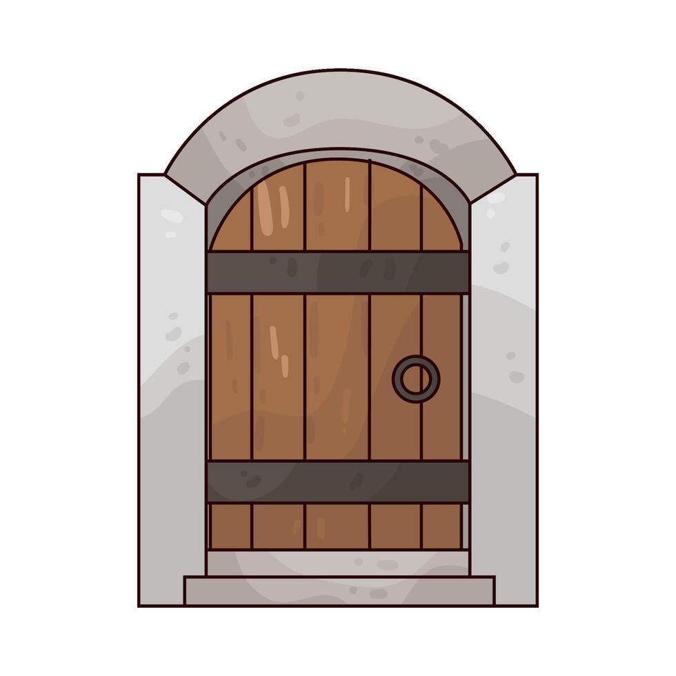 Illustration of Dungeon Door vector