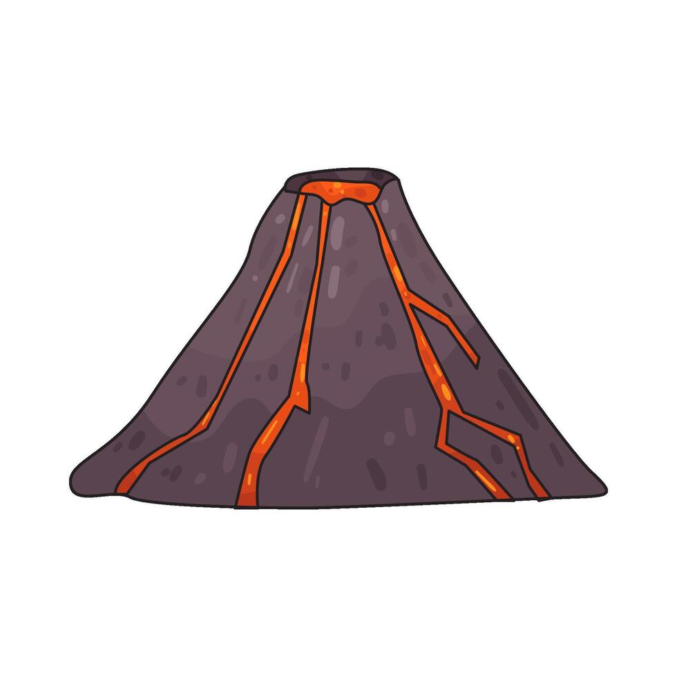 Illustration of volcano vector