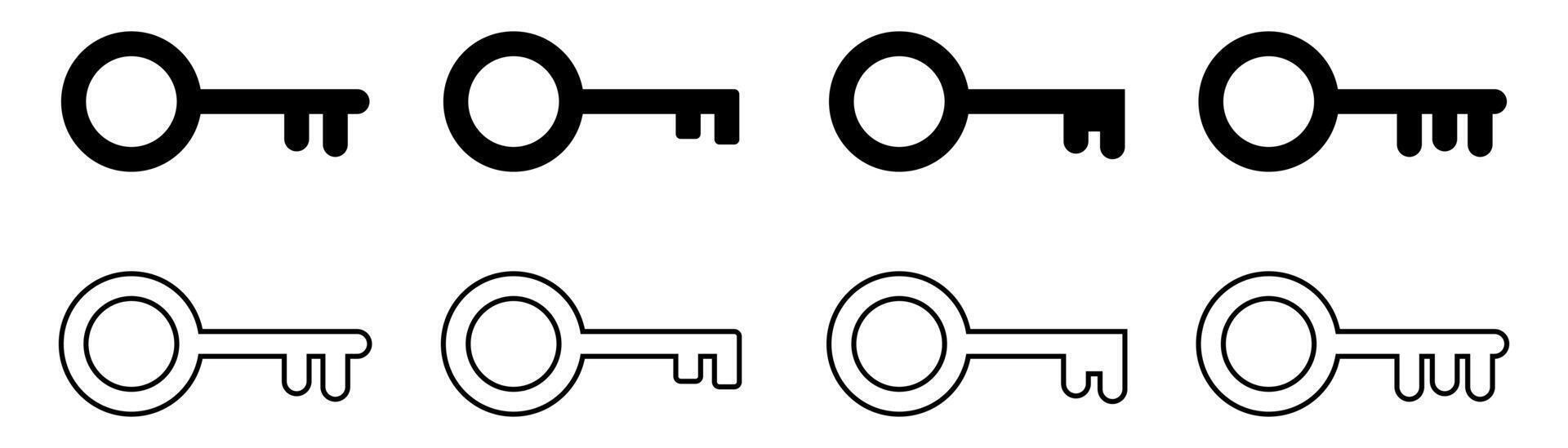 Key icons set, key icon. vector