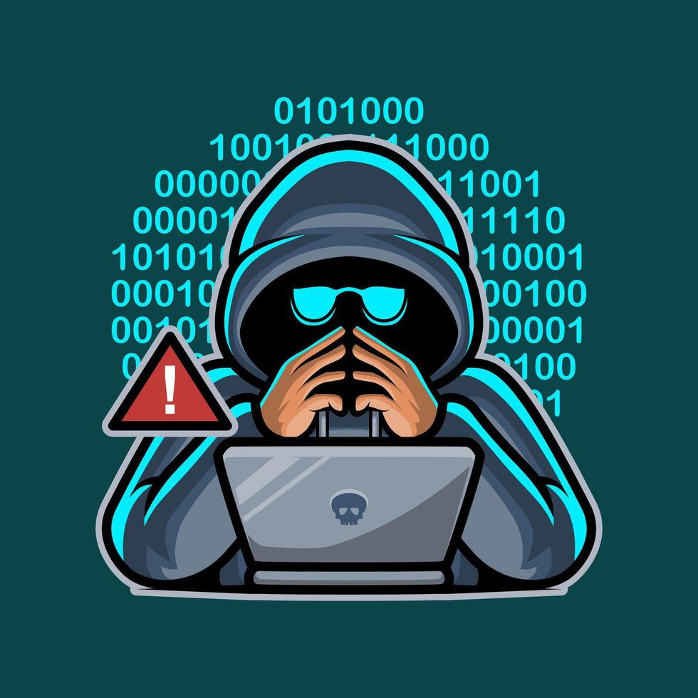 Hacker Thinks Mascot Illustration Works Perfectly for Your Brand Business vector