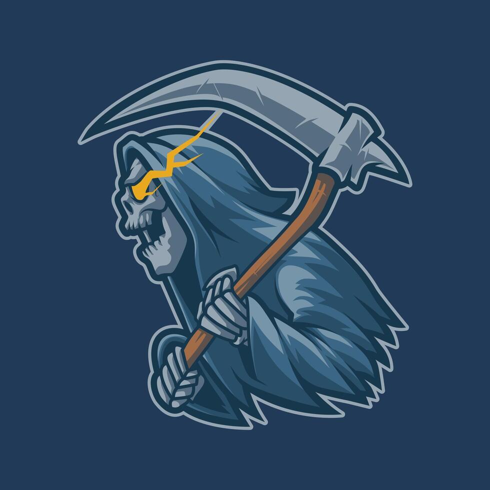 Attacking Skull Killer Mascot Illustration is perfect for your brand business vector