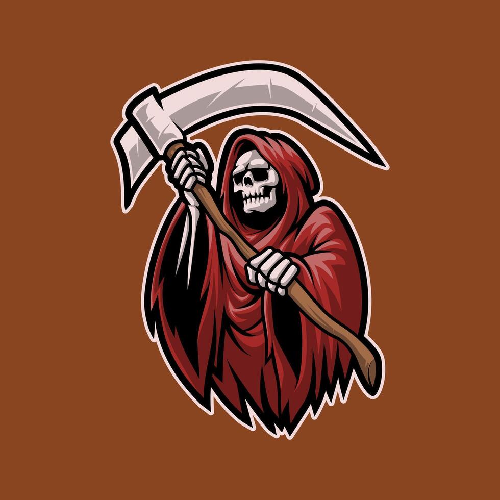 Red Skull Killer Mascot Illustration is perfect for your brand business vector