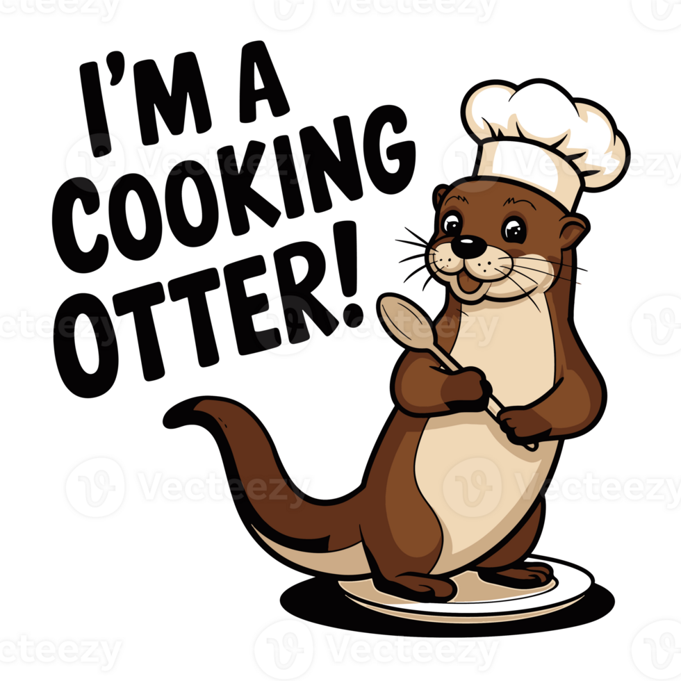 Funny Otter illustration png