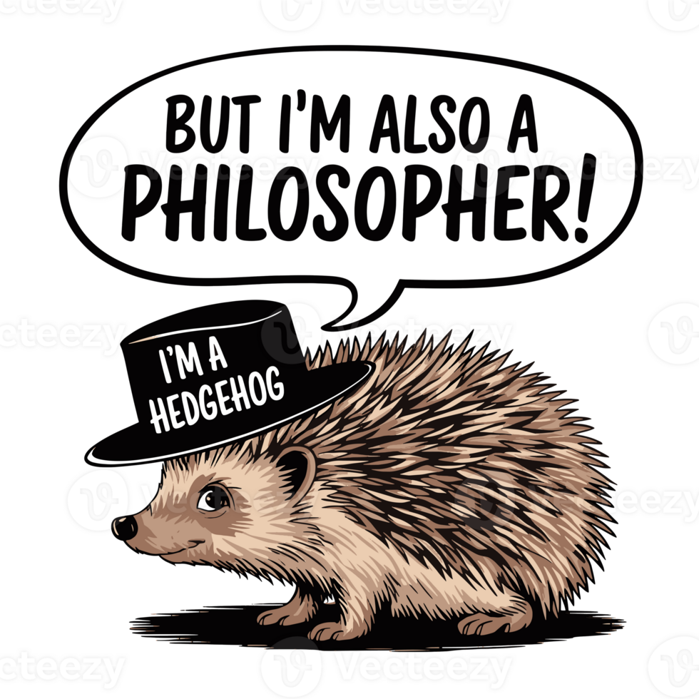 Funny Hedgehog illustration png