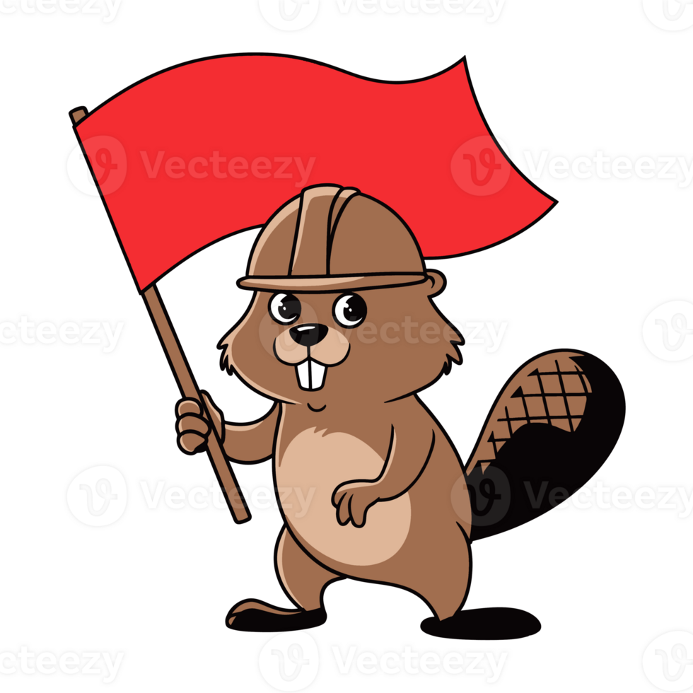 Funny Beaver illustration png