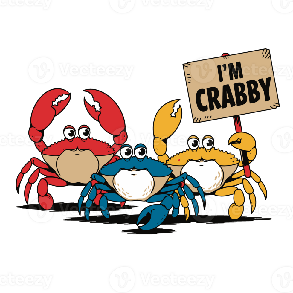Funny Crab illustration png
