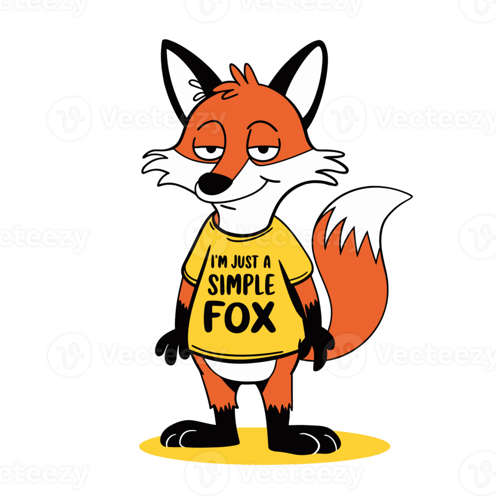 Funny Fox illustration png