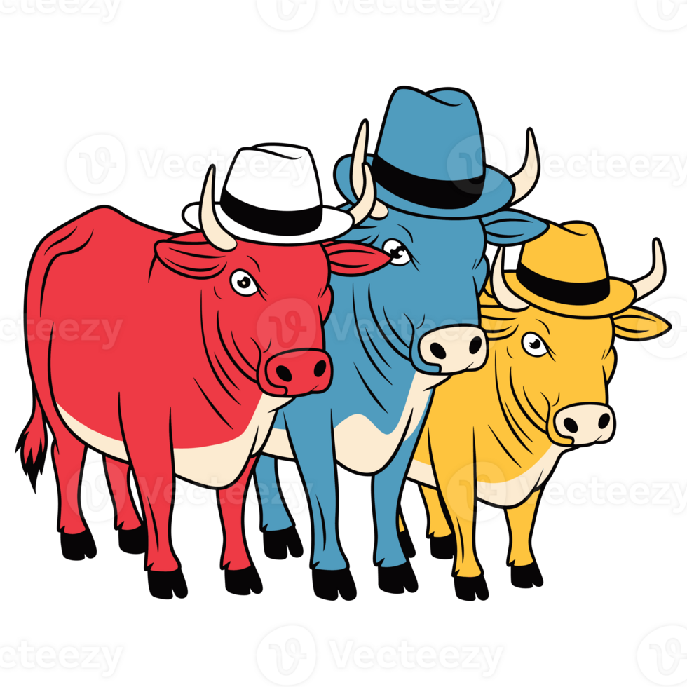 Funny Ox illustration png